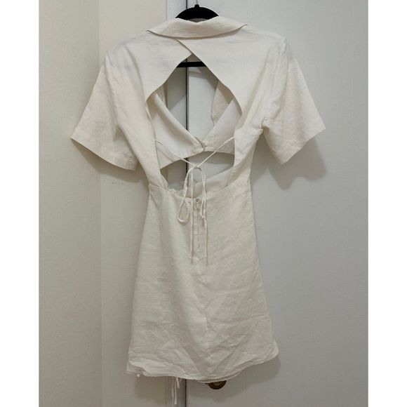 Zara Blogger's Favorite Cut Out Linen Mini Dress - Picture 7 of 7